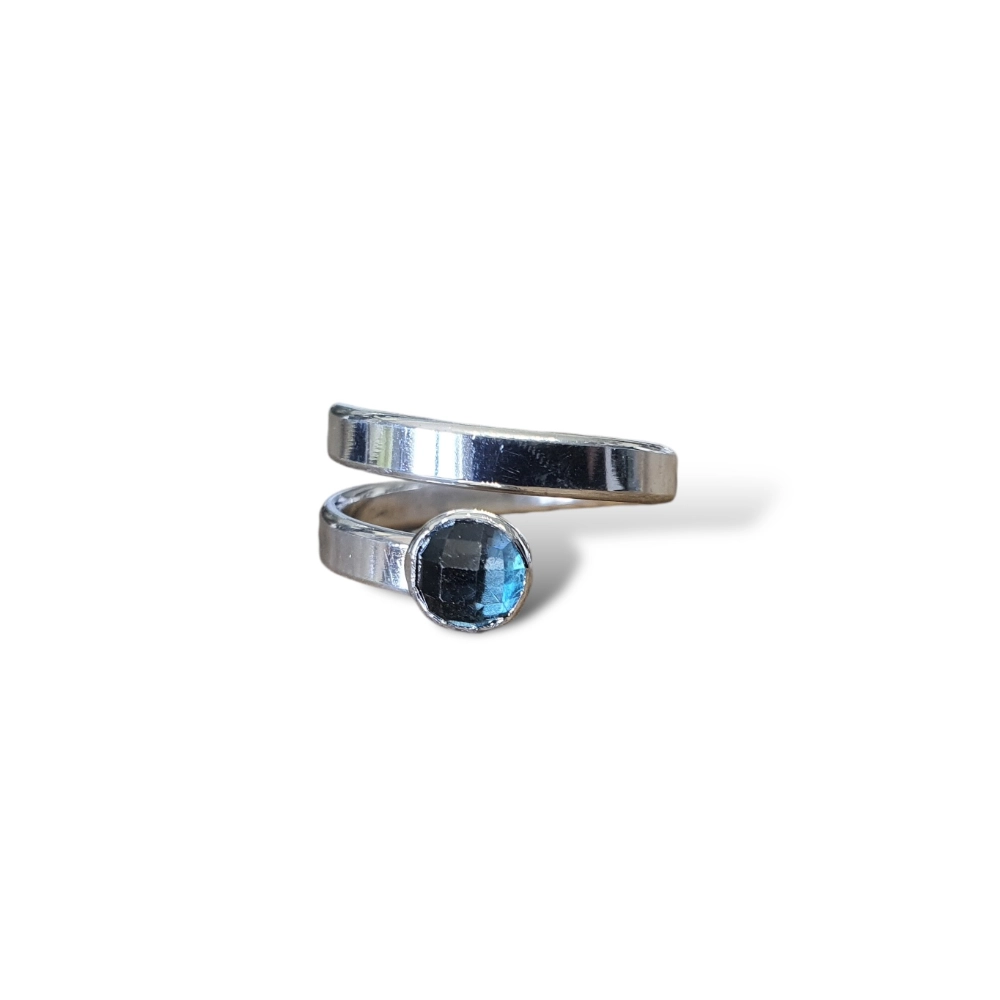 Sterling silver and London Blue Topaz ring